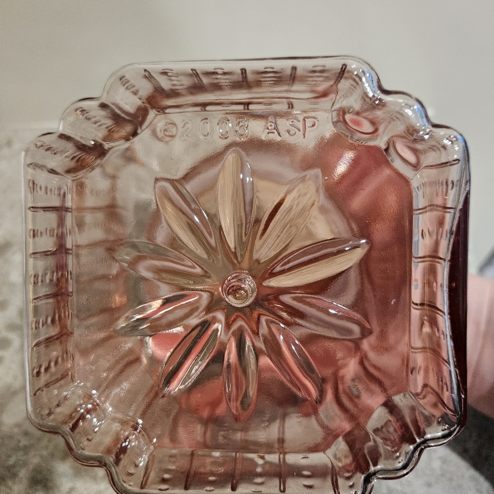 Vintage Tender Heart Treasures Pink Glass Textured Tight Sealed Jar NWOB - Picture 5 of 10